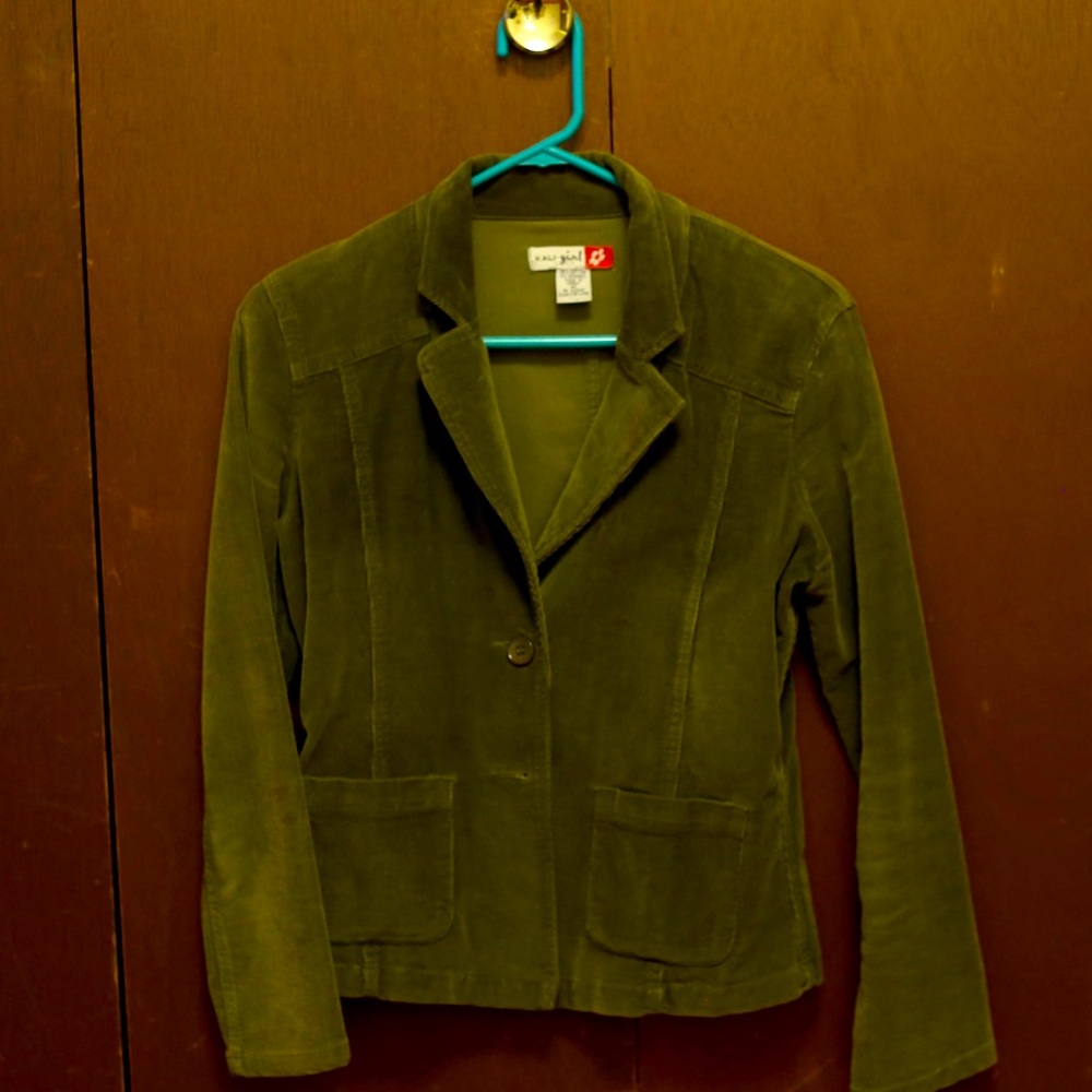 Corduroy Green Blazer
